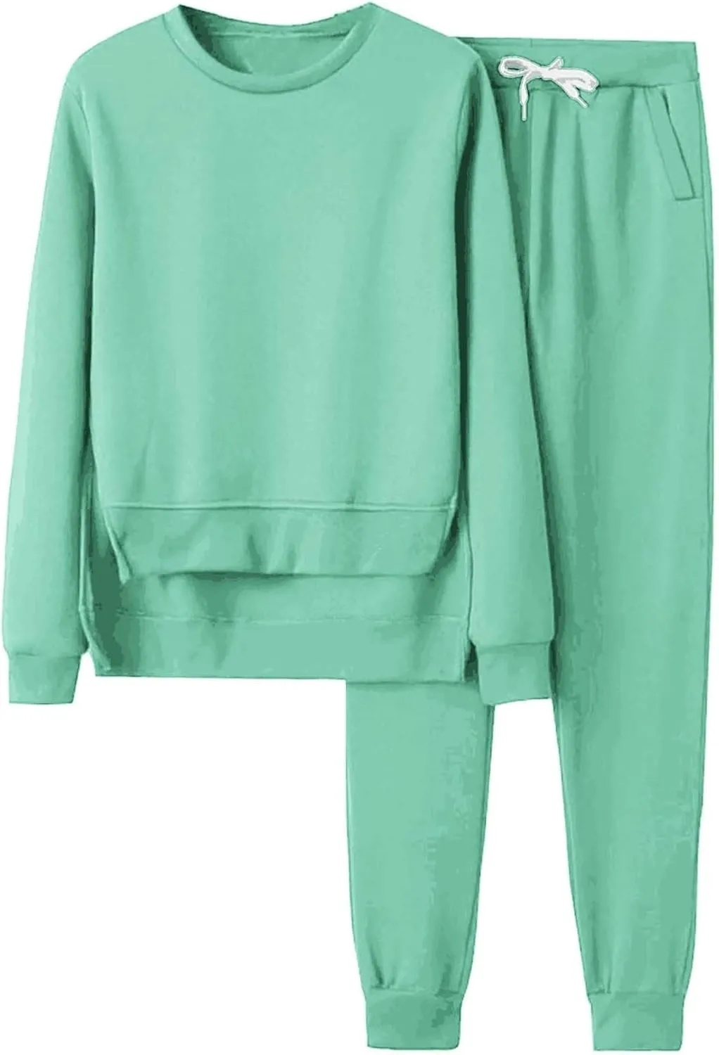 Women's Two Piece Tracksuit Fall Long Sleeve V Neck Althteic Outfit Hoodie Sweatshirt Long Pants Outfits