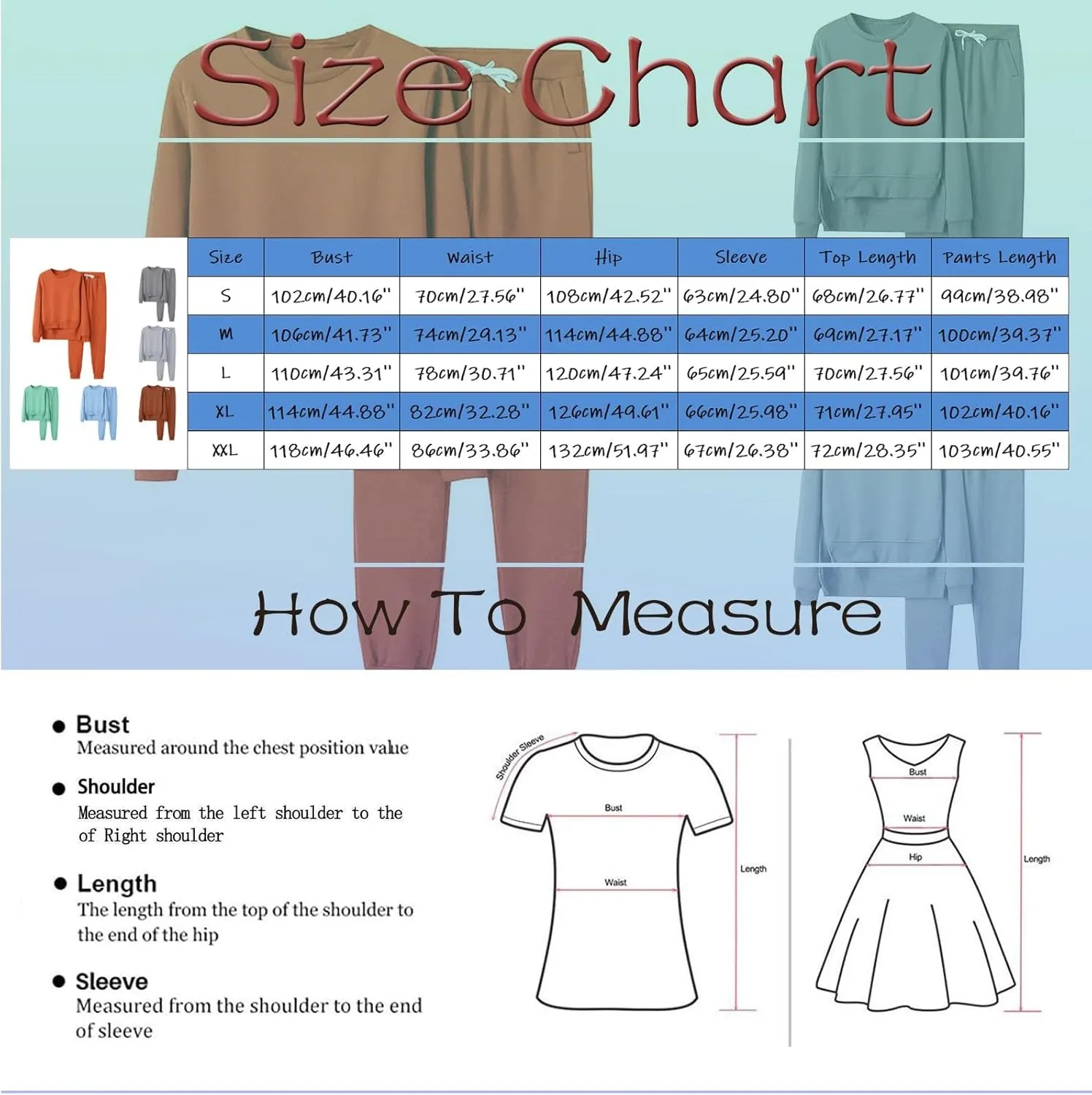Women's Two Piece Tracksuit Fall Long Sleeve V Neck Althteic Outfit Hoodie Sweatshirt Long Pants Outfits