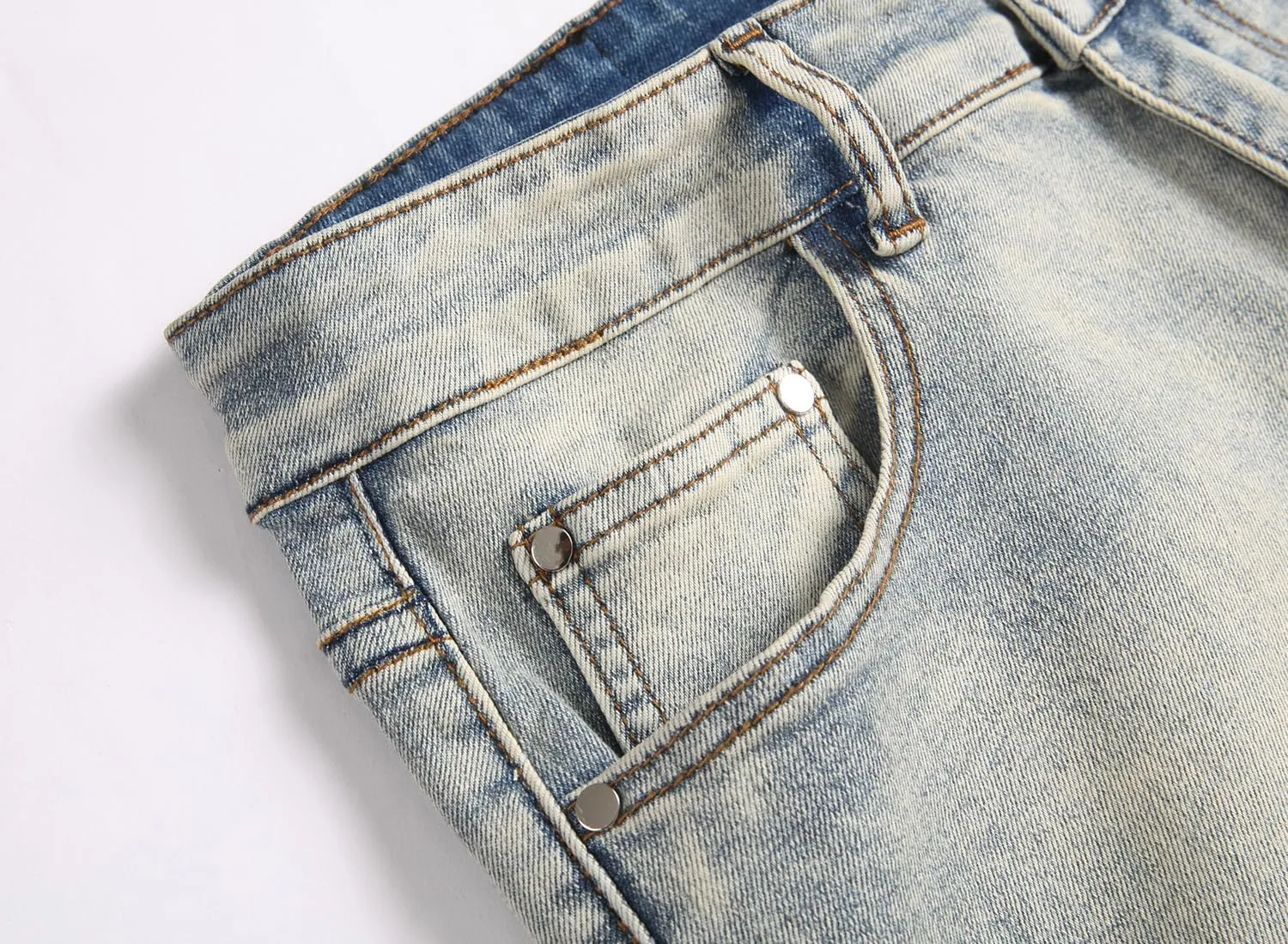 XIMXIMMTIAN Mens Slim Fit Jeans Stretch Ripped Biker Jeans for Men Fashion Straight Comfort Flex Waist Casual Denim Pants