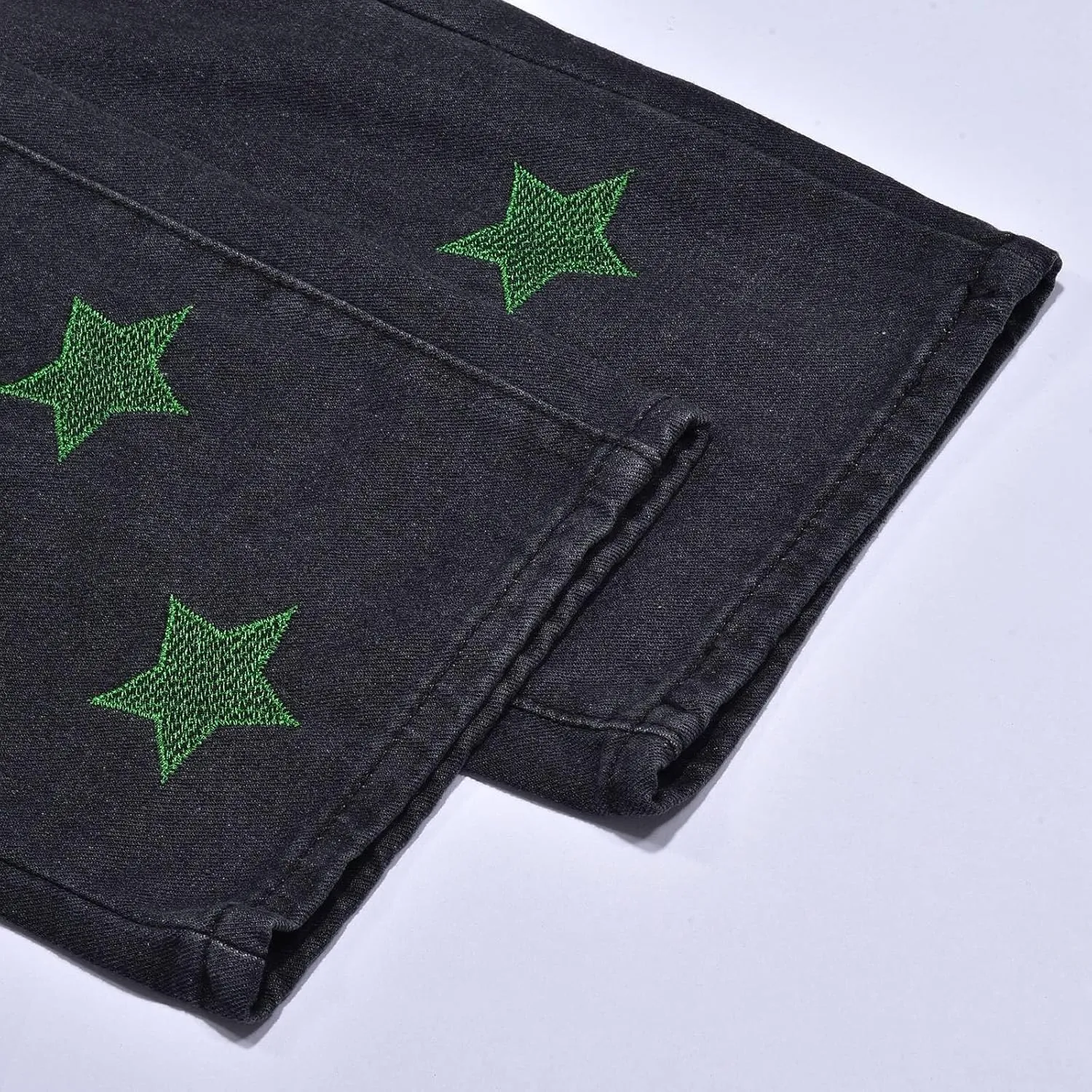 Y2k Denim Jeans Mens Aesthetic Baggy Hip Hop Star Pants Y2K Streetwear Printed Denim Baggy Gothic Y2k Fashion Jeans Trousers