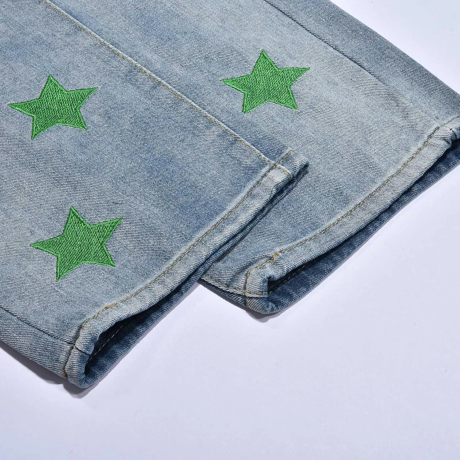 Y2k Denim Jeans Mens Aesthetic Baggy Hip Hop Star Pants Y2K Streetwear Printed Denim Baggy Gothic Y2k Fashion Jeans Trousers