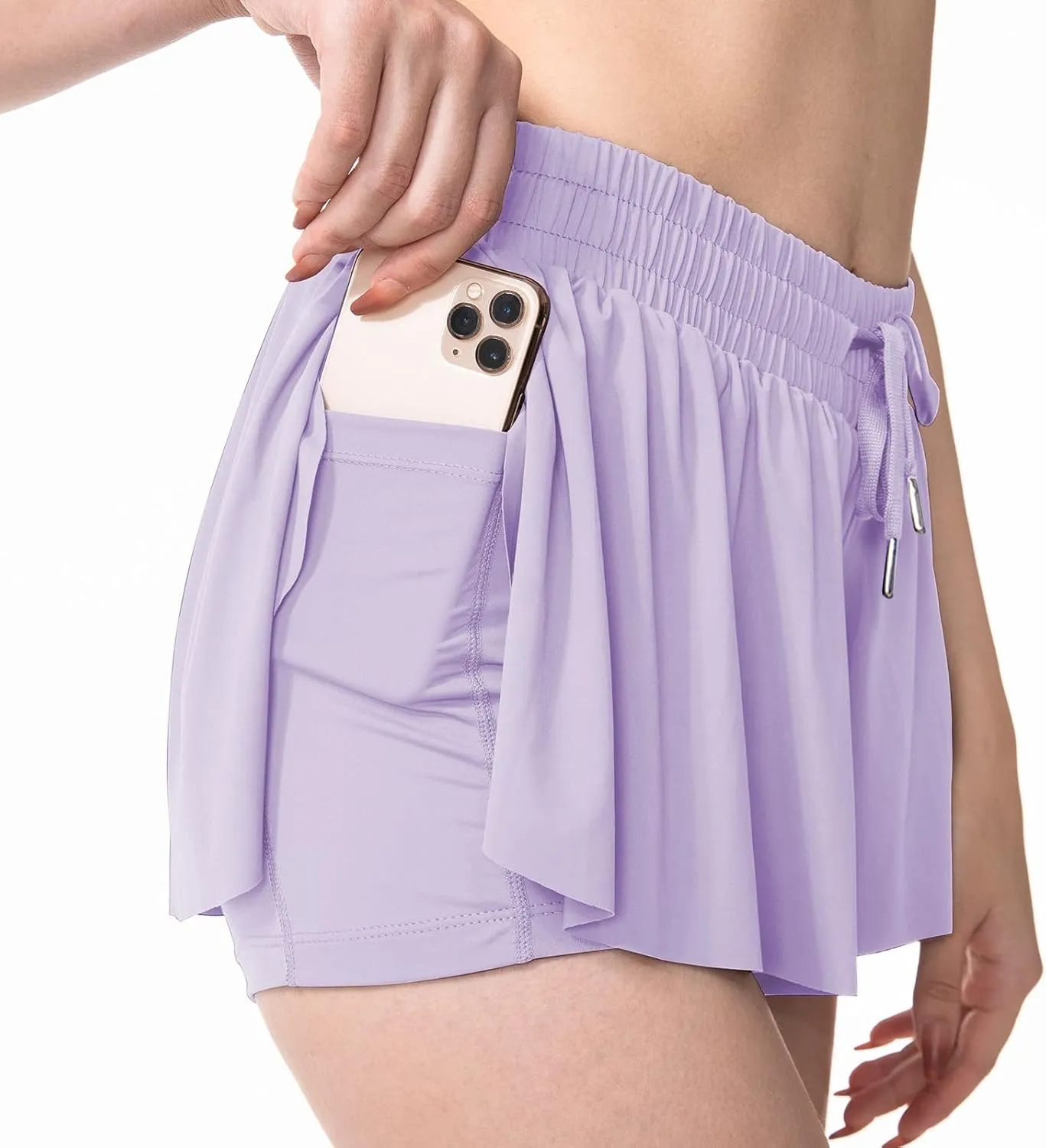 YLDUJ AMUM Womens Flowy Shorts with Pockets