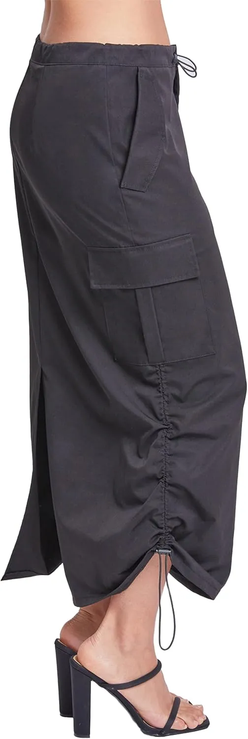 YMI Jeans Women's Midi Cargo Parachute Skirt