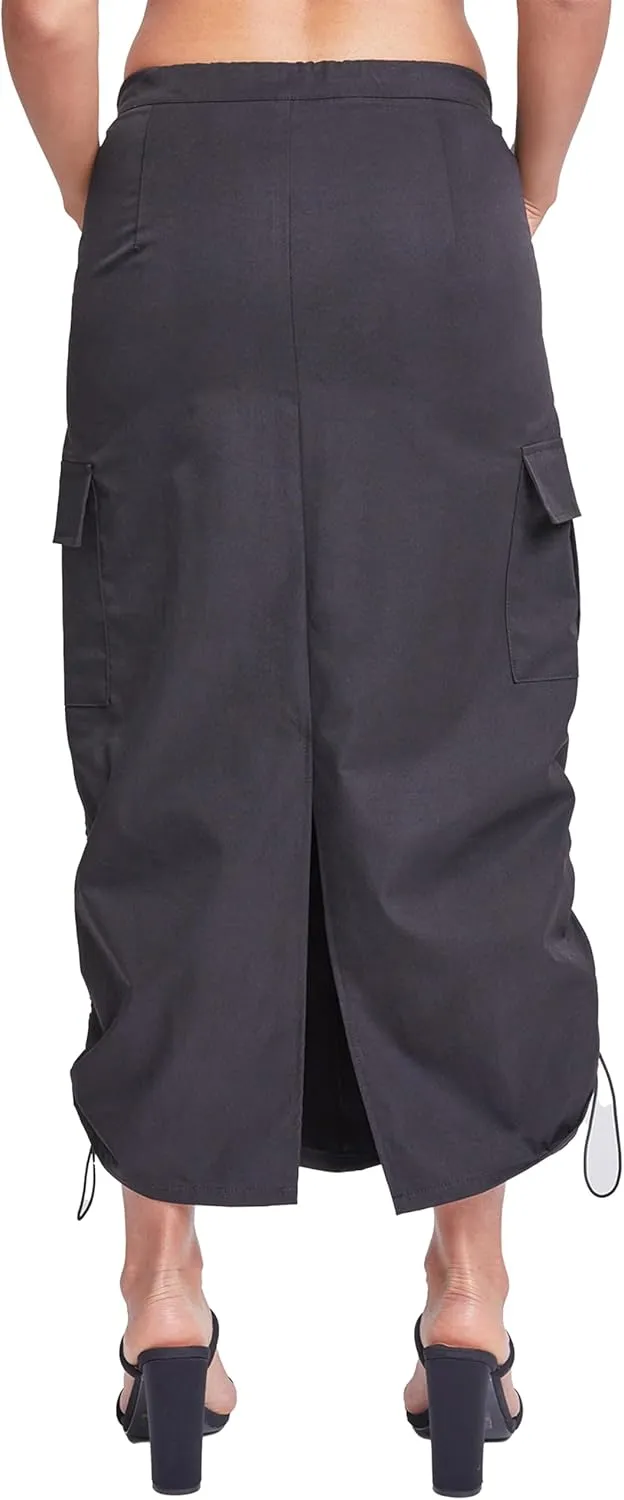 YMI Jeans Women's Midi Cargo Parachute Skirt