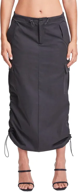 YMI Jeans Women's Midi Cargo Parachute Skirt