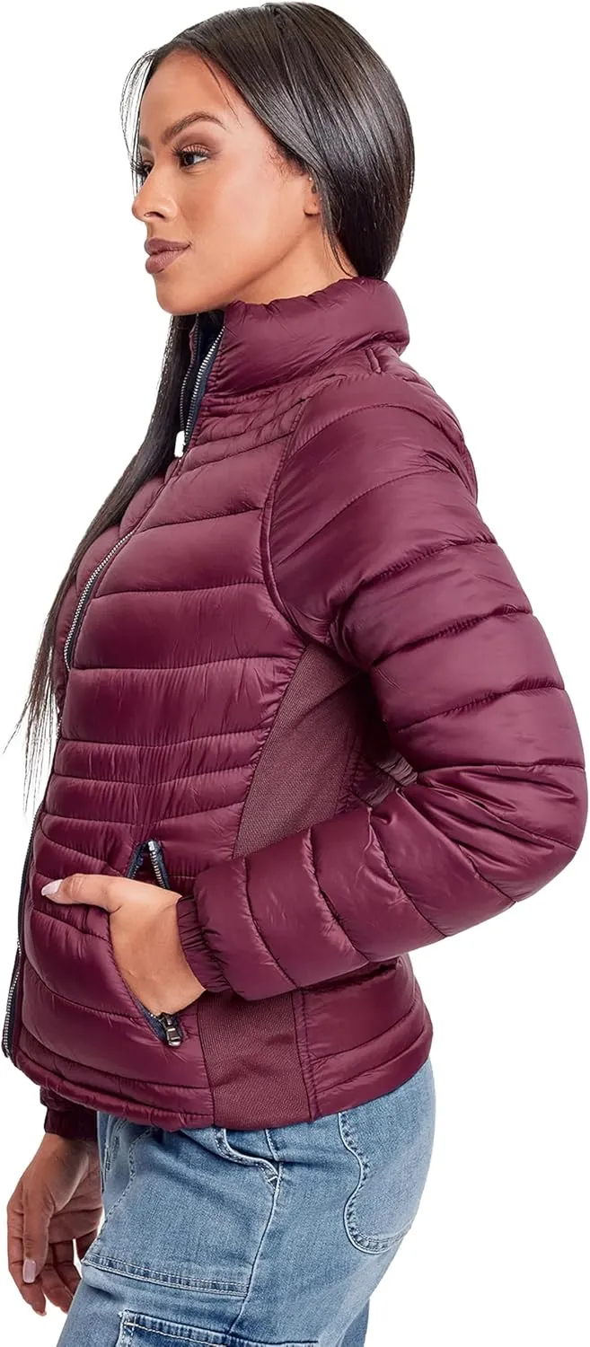 YMI Jeans Women's Winter Reversible Fitted Puffer Jacket