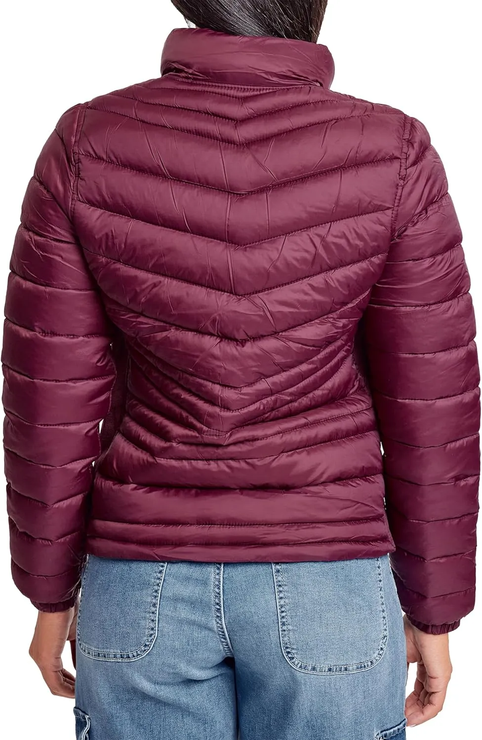 YMI Jeans Women's Winter Reversible Fitted Puffer Jacket