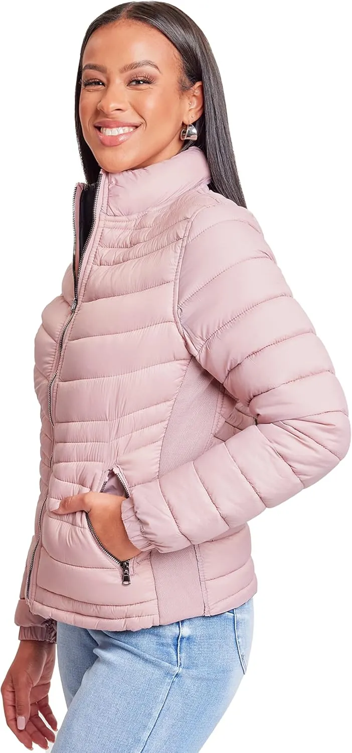 YMI Jeans Women's Winter Reversible Fitted Puffer Jacket