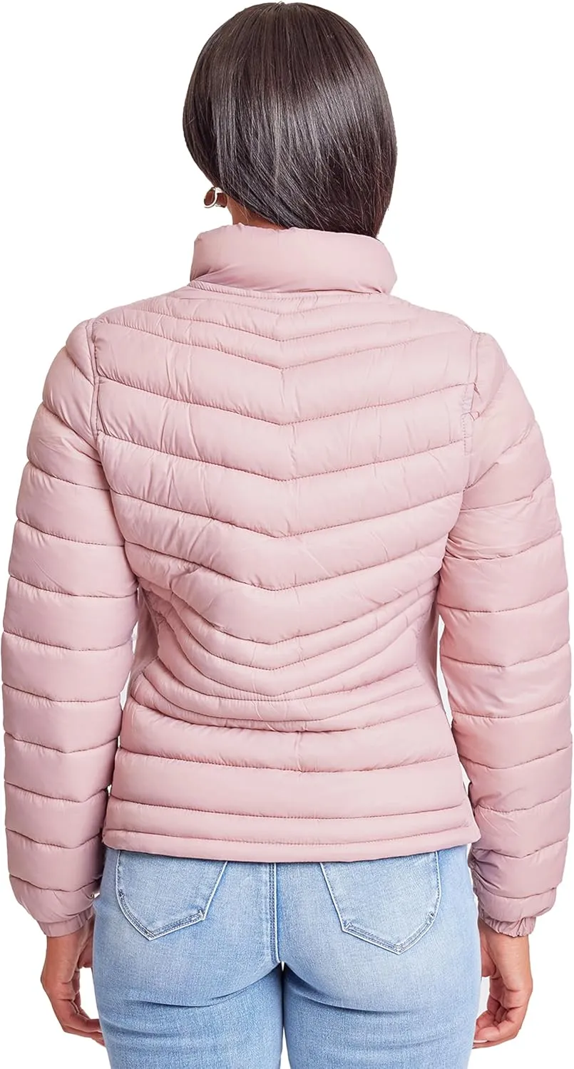 YMI Jeans Women's Winter Reversible Fitted Puffer Jacket
