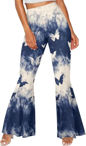 Yoga Pants Women Flared Leggings Tummy Control High Waist Bell Bottom Trousers Plus Size Sports Pants Pilates Slack