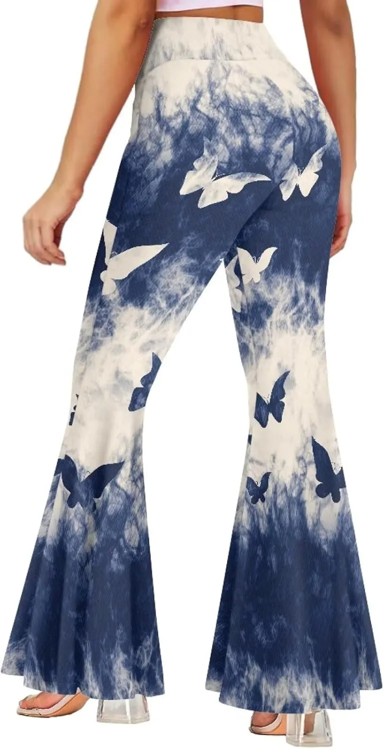 Yoga Pants Women Flared Leggings Tummy Control High Waist Bell Bottom Trousers Plus Size Sports Pants Pilates Slack