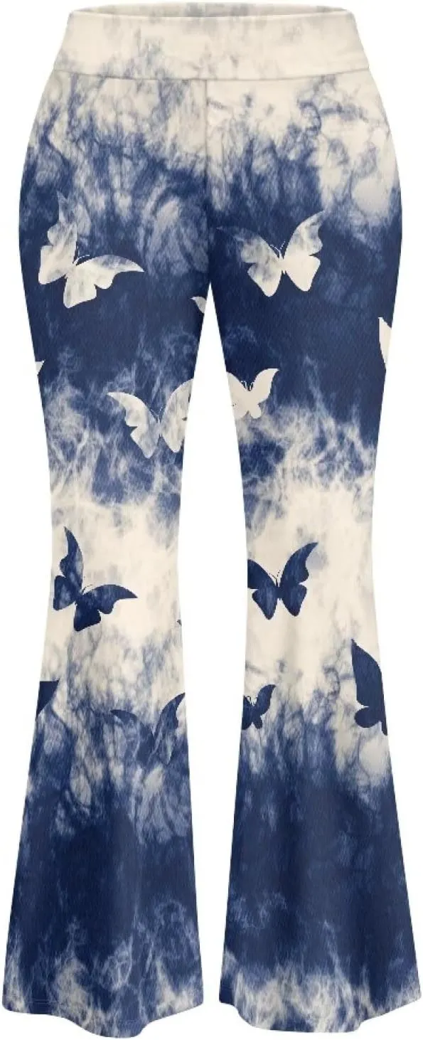 Yoga Pants Women Flared Leggings Tummy Control High Waist Bell Bottom Trousers Plus Size Sports Pants Pilates Slack