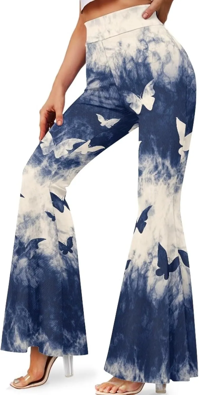 Yoga Pants Women Flared Leggings Tummy Control High Waist Bell Bottom Trousers Plus Size Sports Pants Pilates Slack