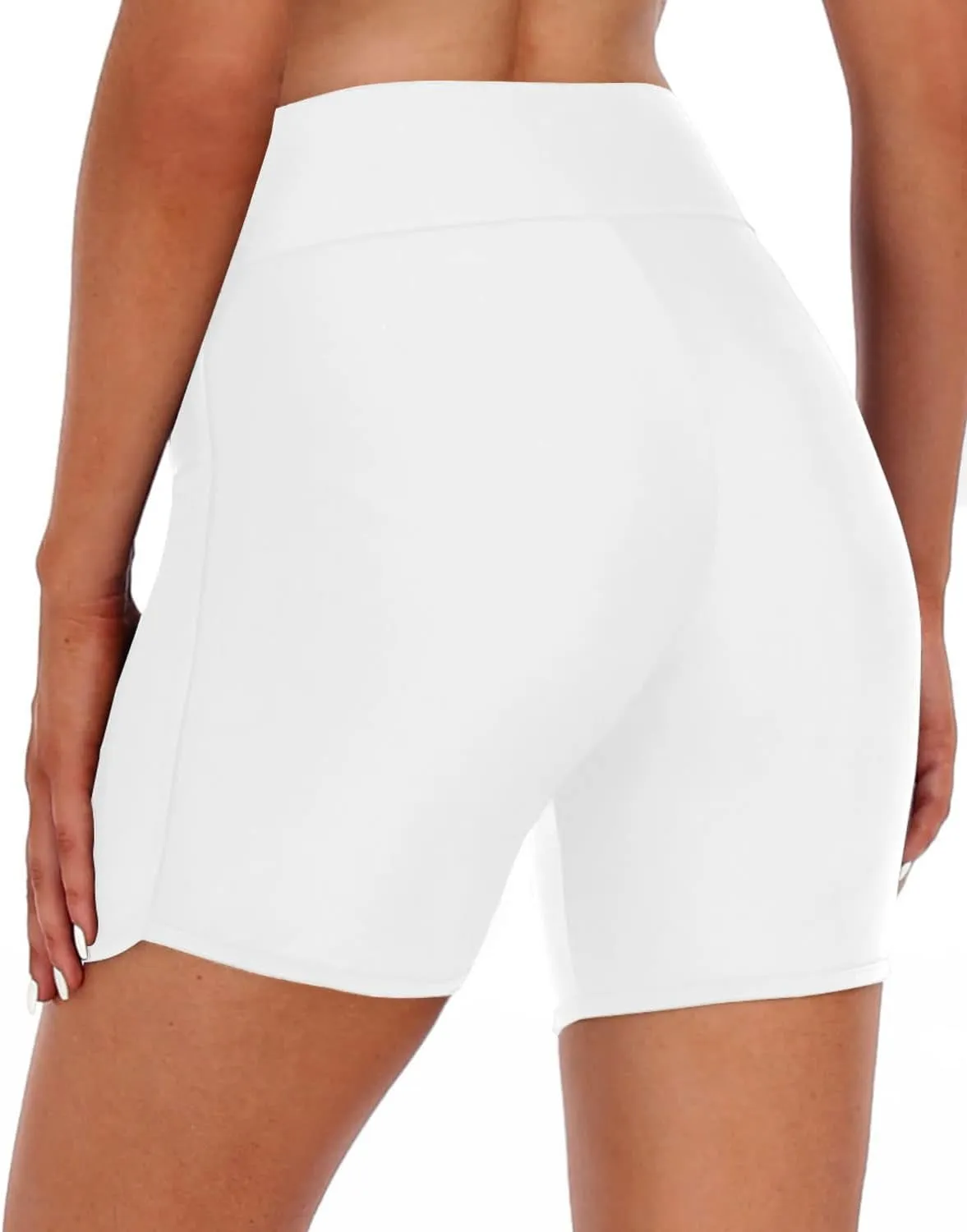 Yonique Womens Swim Shorts High Waisted Swim Bottoms Tummy Control Bathing Suit Bottom Boy Shorts(Available in Plus)